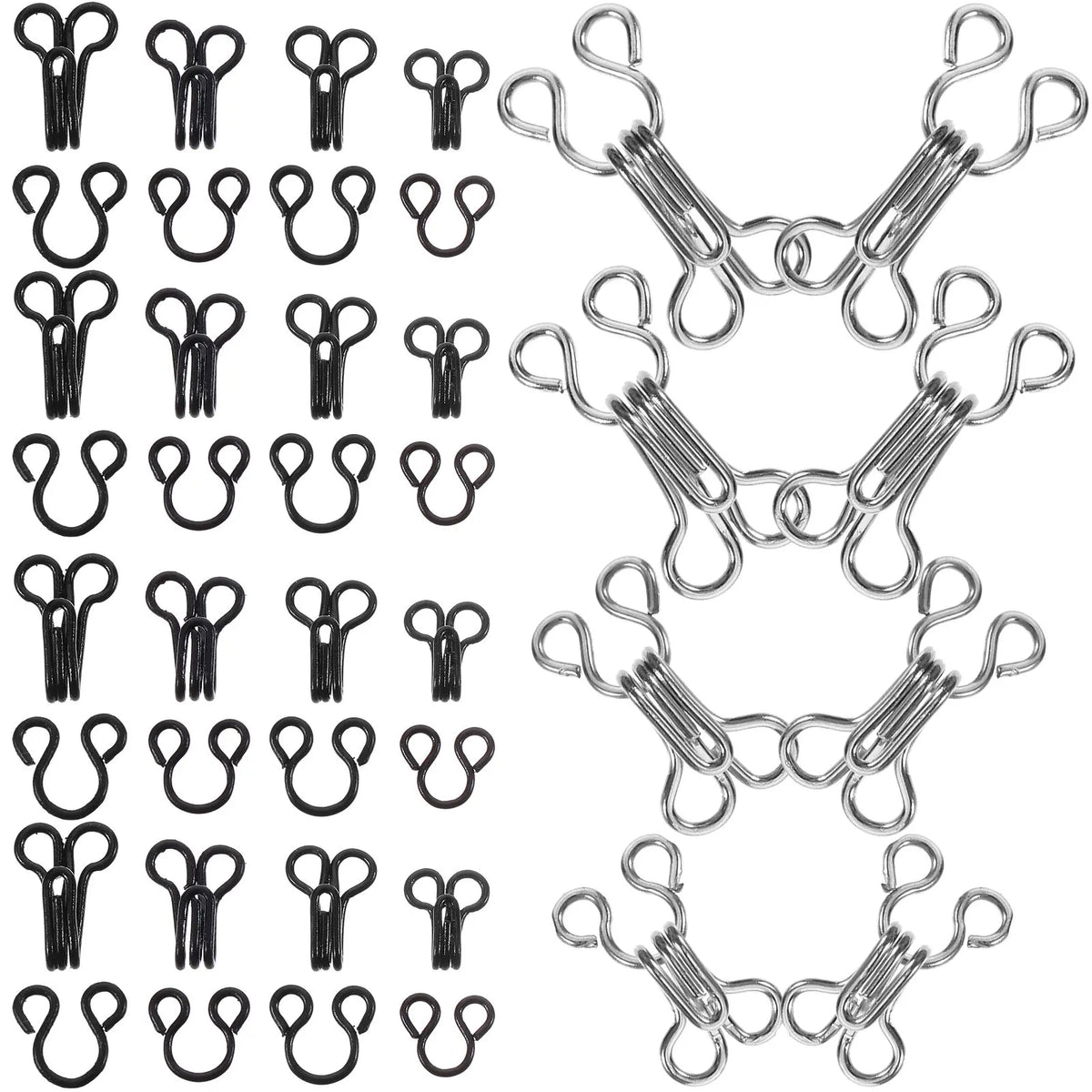 Premium Metal Hooks Eyes Bra Fastening Clothing Repair Sewing DIY