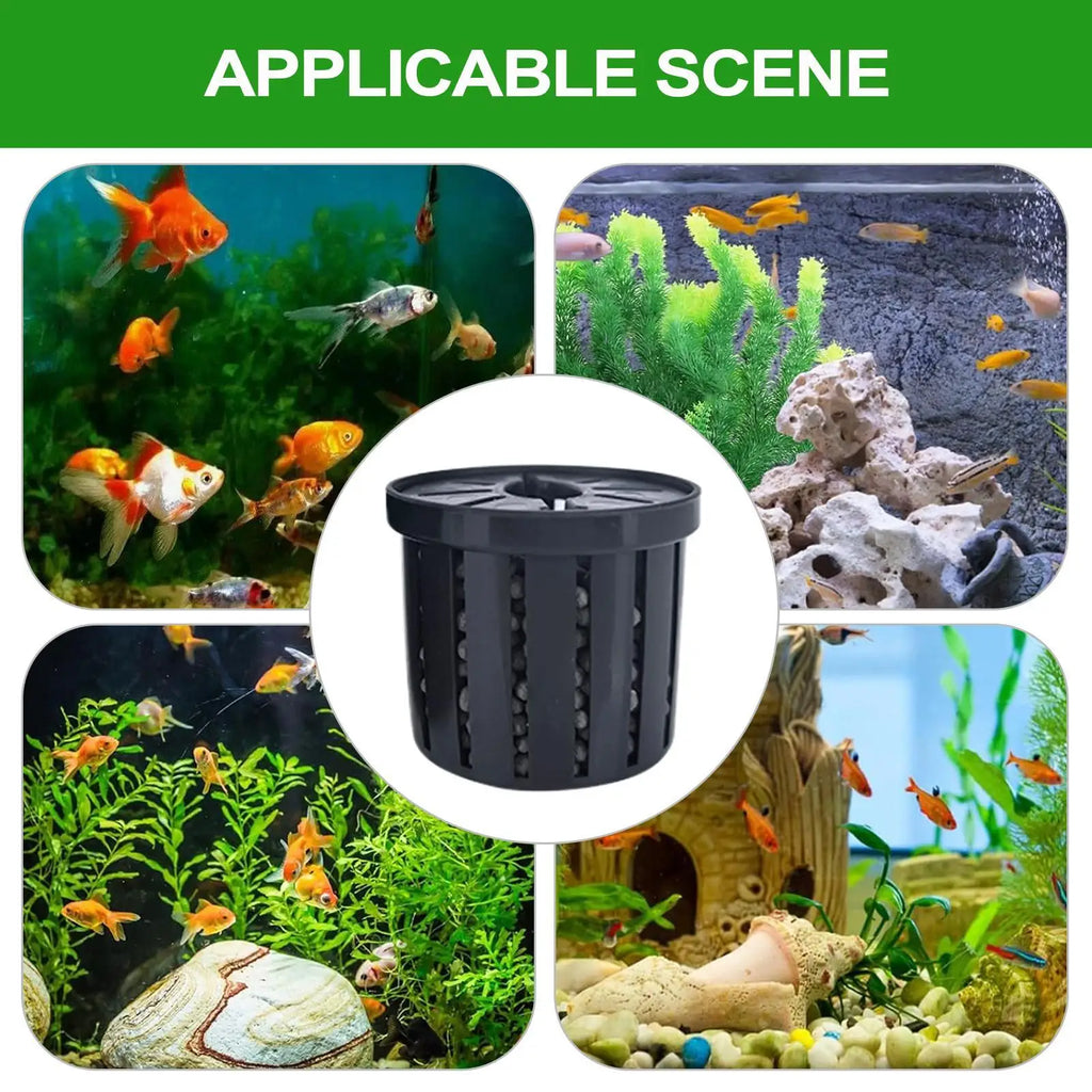 Aquarium Plant Holder Hydroponic Net Cup Basket – 4-Pack