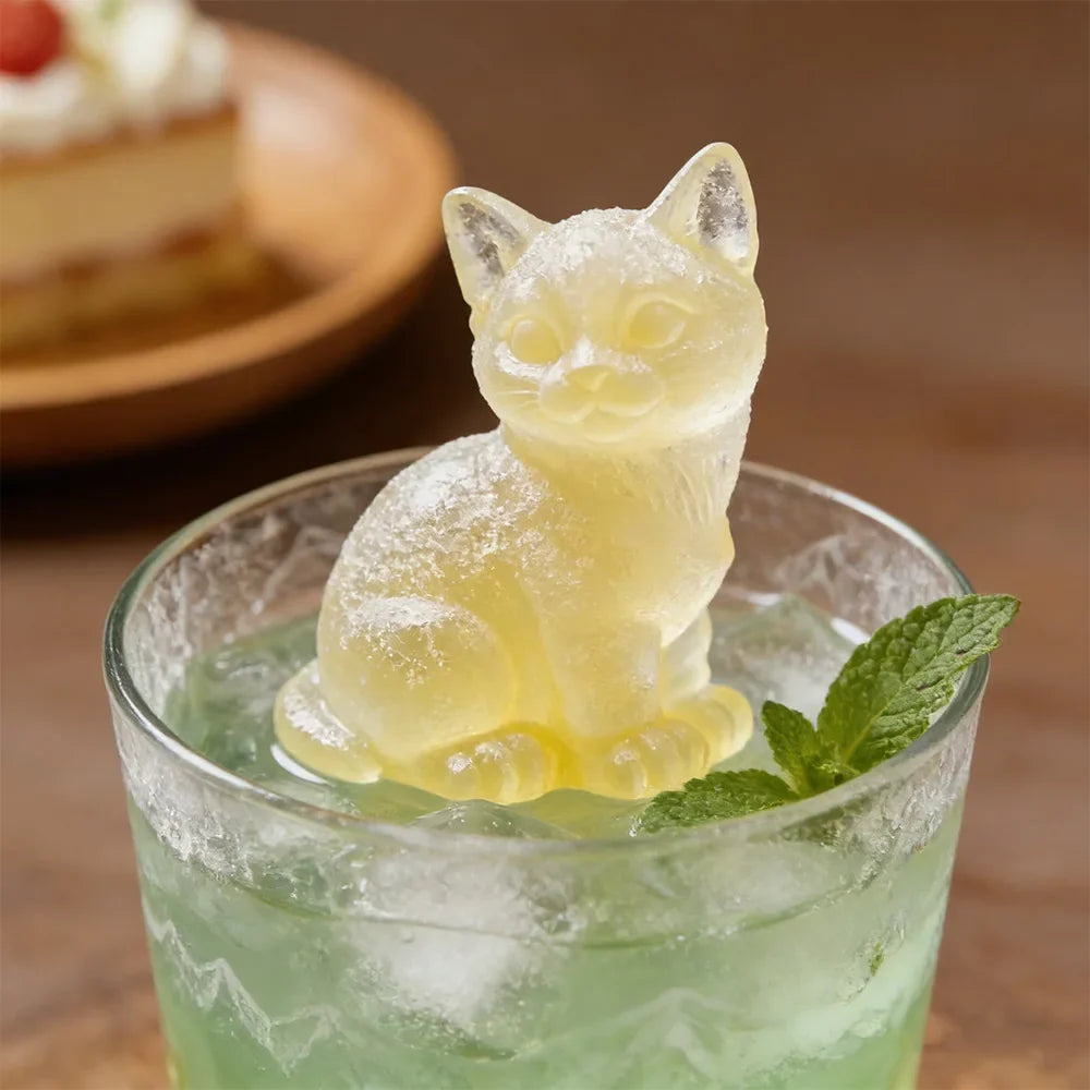 3D French Bulldog Silicone Ice Cube Mold Animal Shaped Candy