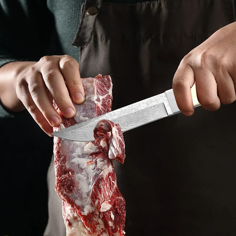InLeung Damascus Kitchen Cleaver – Hand Forged Stainless Steel