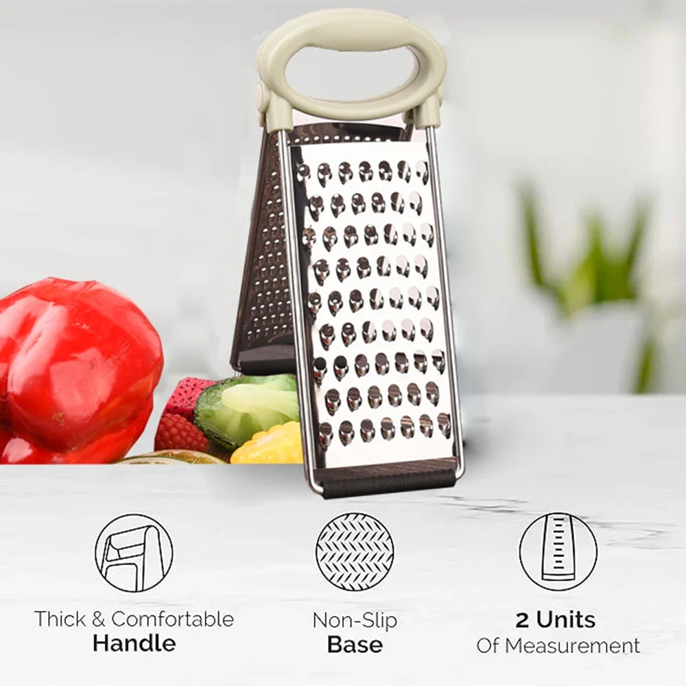 2-in-1 Stainless Steel Box Grater & Vegetable Shredder