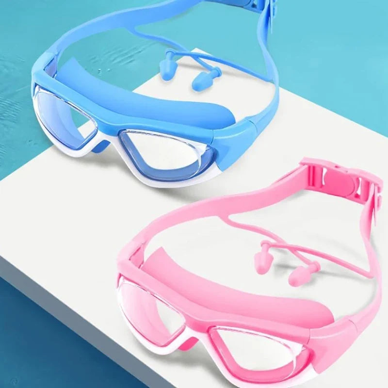HD Anti-Fog Swimming Goggles – Large Frame Silicone Swim