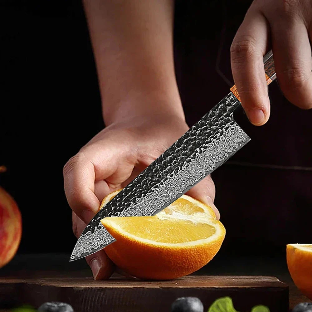 67-Layer Damascus Steel Utility Kitchen Knife | Sharp Cleaver