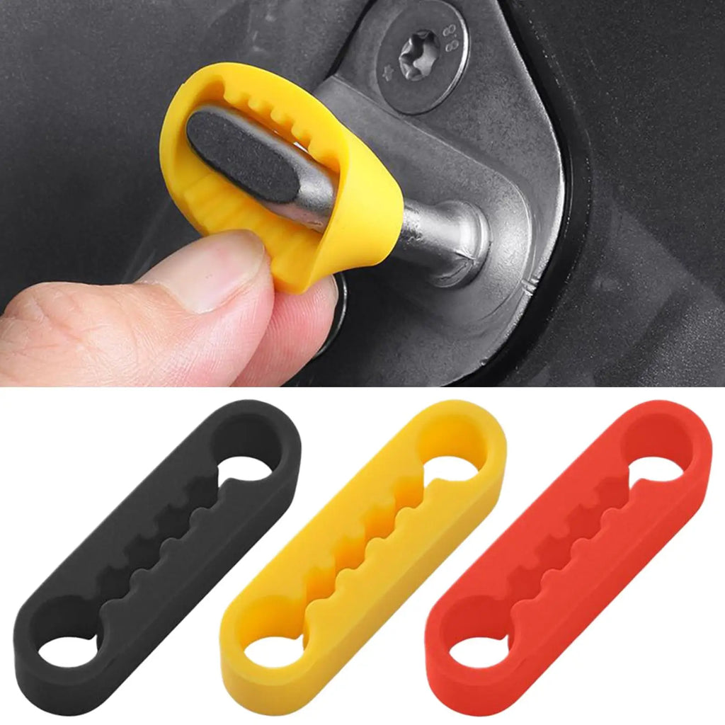 Silicone Car Door Lock Cover Pads – Anti-Vibration Damper 4pk