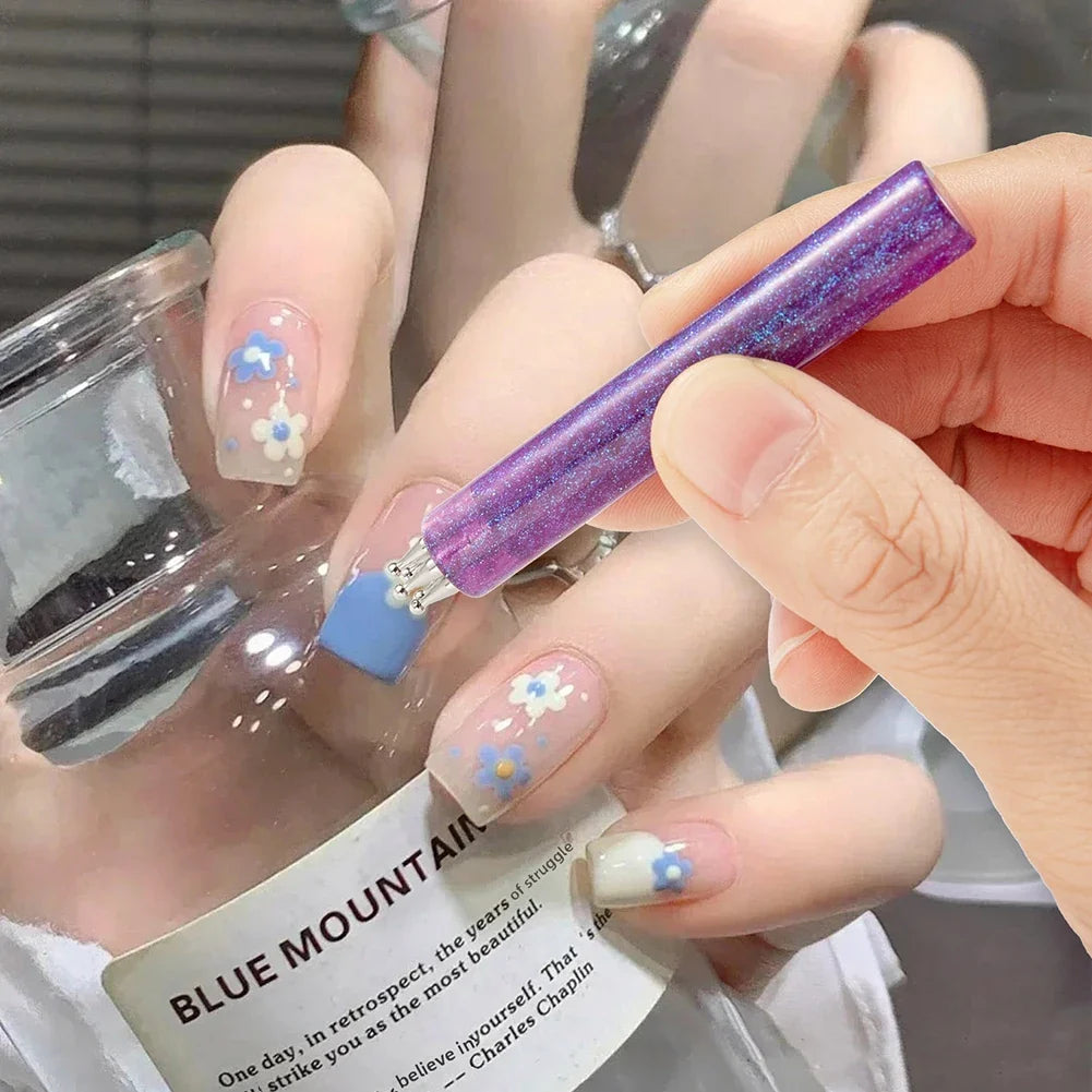 5-Petal Flower Nail Art Dotting Pen | Multi-Head DIY Manicure Tool