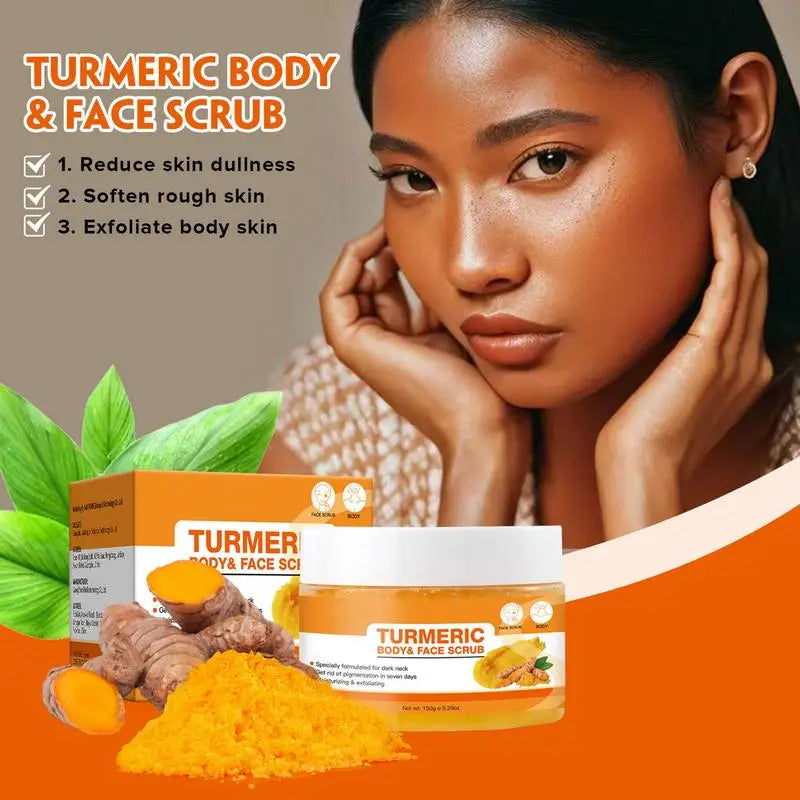 Turmeric Face & Body Scrub – Brightening Exfoliator 150g