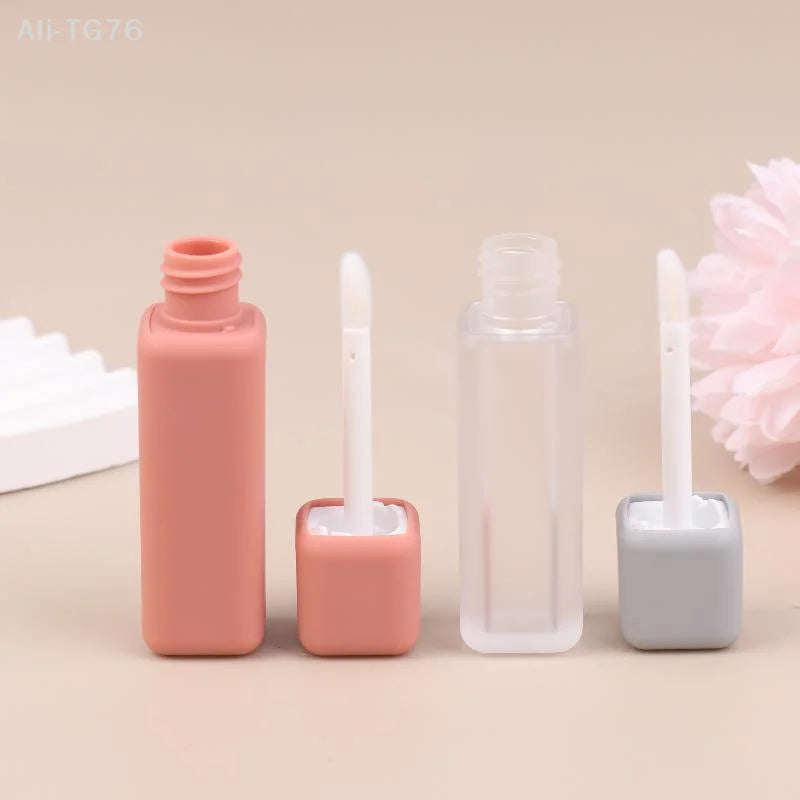 5ml Square Refillable Lip Gloss Tube with Brush Wand | DIY