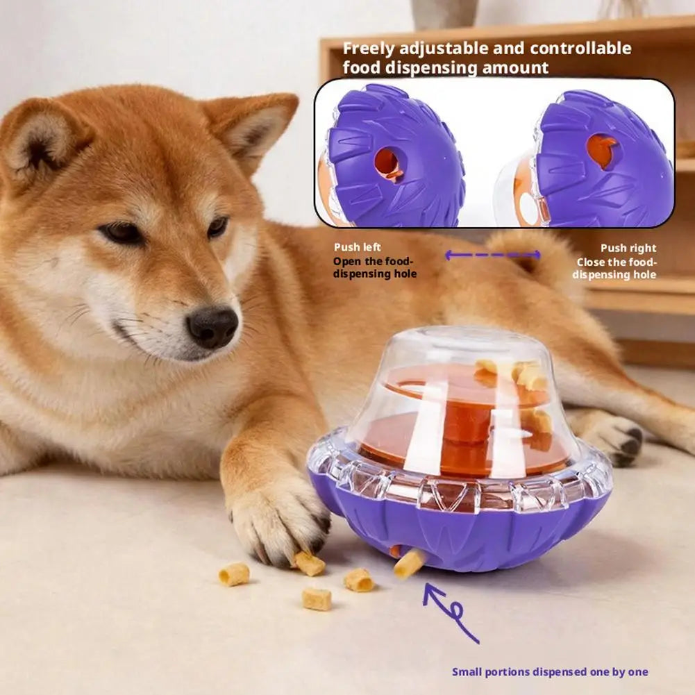 Dog & Cat Slow Feeder Wobble Tumbler Treat Dispenser Toy