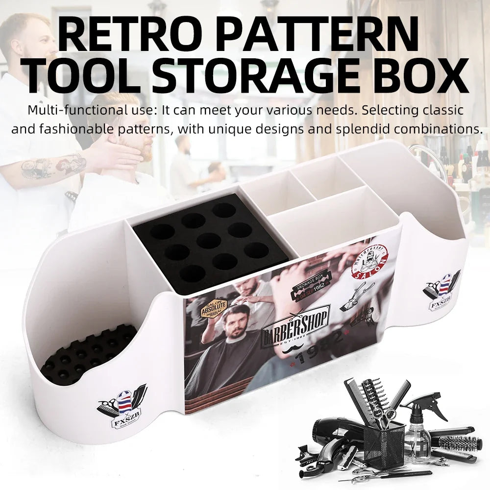 Salon Tool Organizer – Desktop Barber Storage Box for Scissors