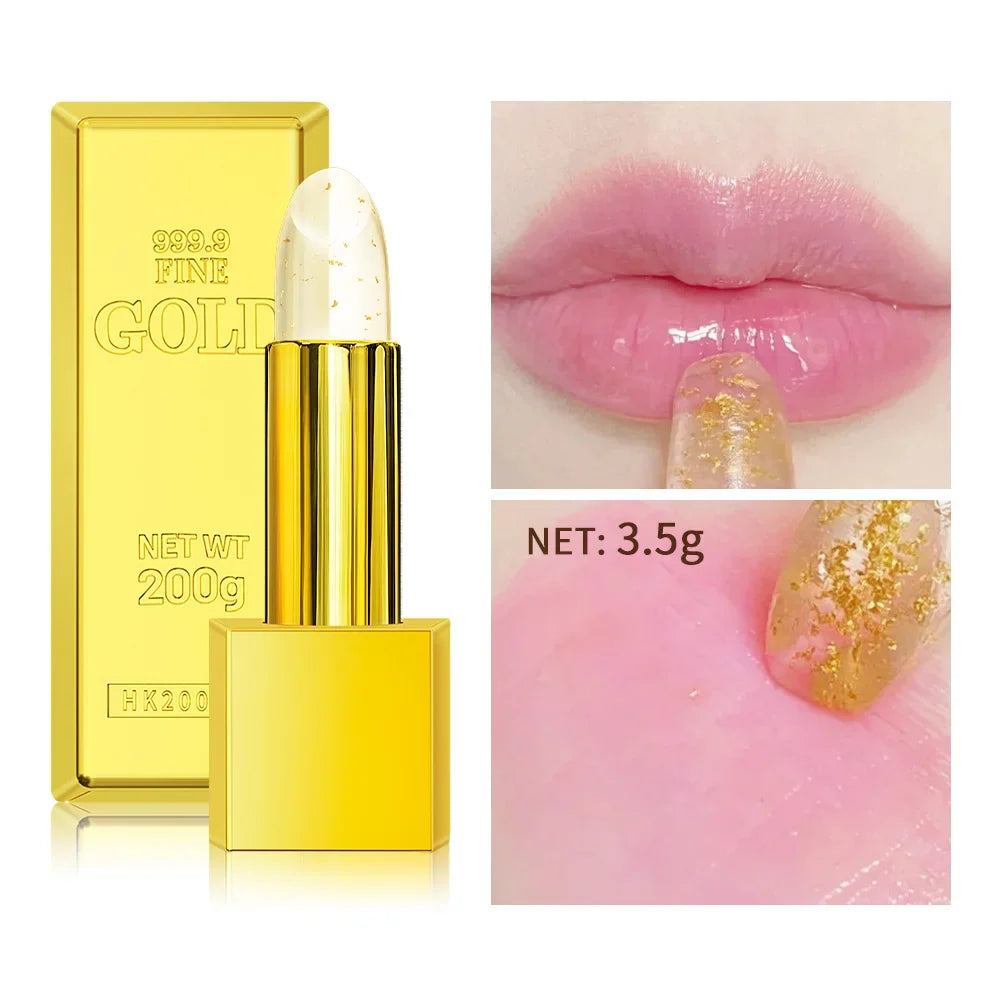 24K Gold Color Changing Lip Balm & Lipstick 2-in-1 Balm