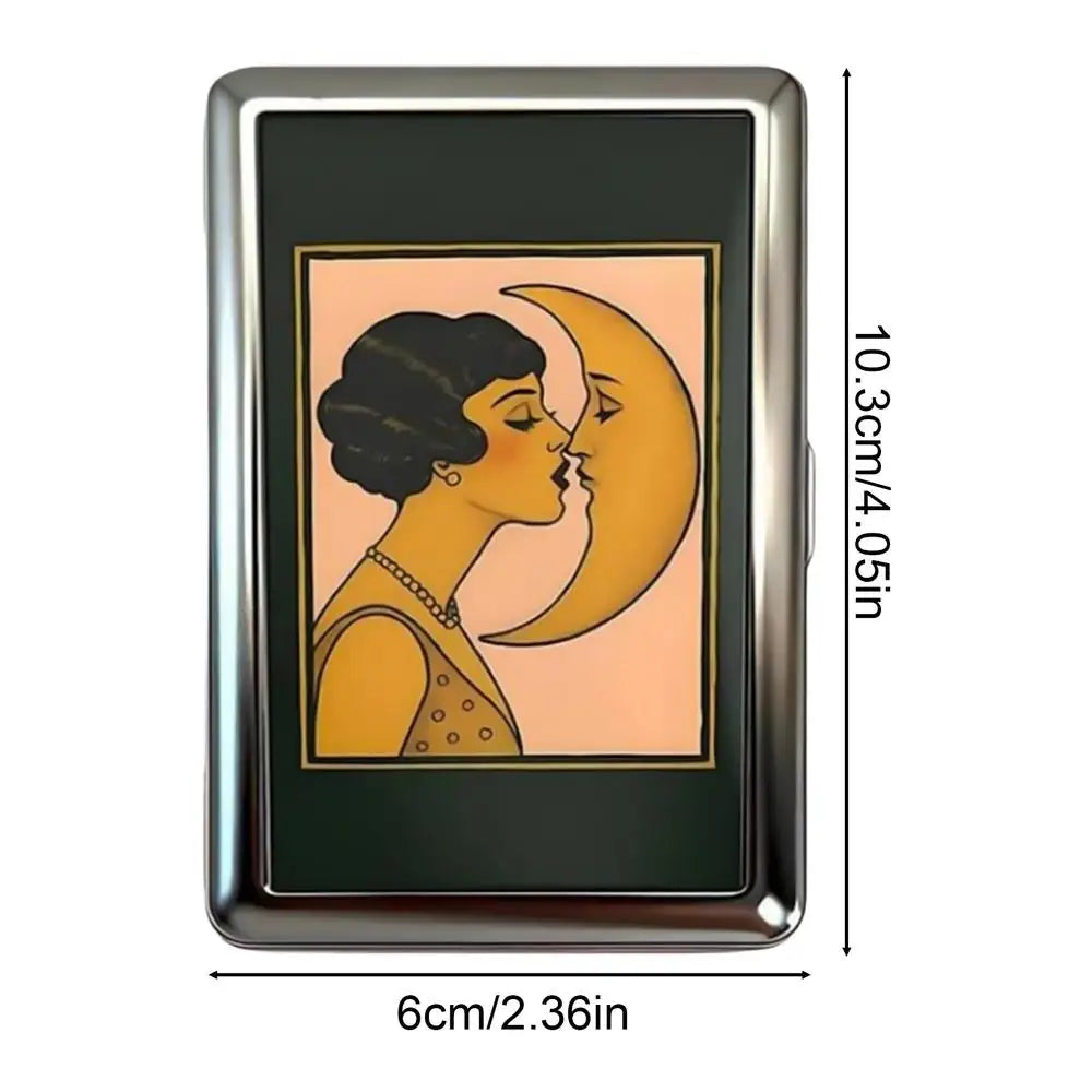 Vintage Metal Card Holder – Slim Press-Buckle Case for Cards