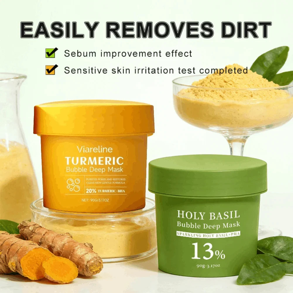 Turmeric Bubble Facial Mask – Blackhead & Pore Deep Cleanser
