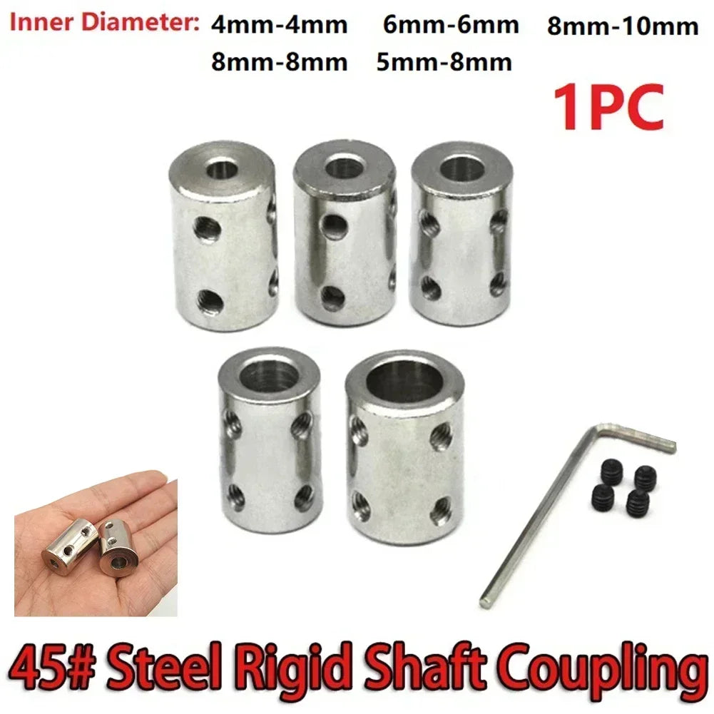 Rigid Shaft Coupling 4–10mm | RC Boat & Car Motor Connector Set