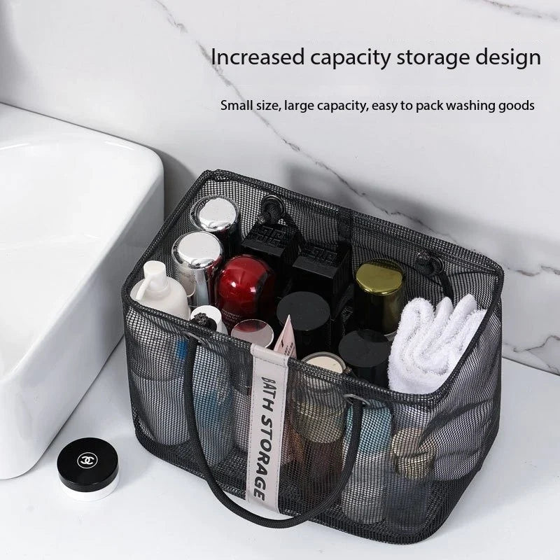 Collapsible Mesh Drain Basket 2in1 Travel Toiletry Swimming Organizer