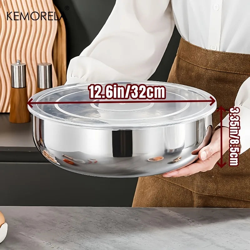 Large Stainless Steel Mixing Bowl – Dough, Salads & Soups