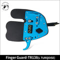 Leather Aluminum Archery Finger Guard Right Handed Reverse Bow