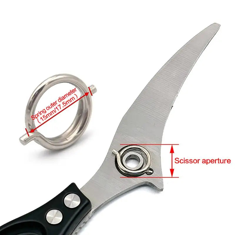 5 Chicken Bone Scissors Accessories Spring Wire Diameter Stainless