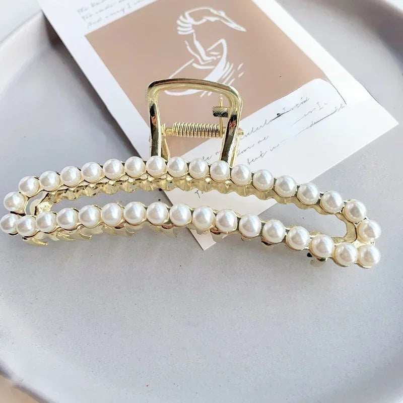 2-Pack Metal Geometric Hollow Hair Claw Clips & Barrettes