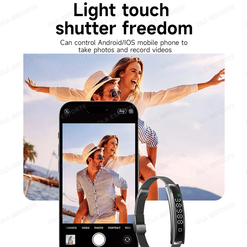 Health Smart Bracelet Men Women Fitness Sports Band Stress Test HRV
