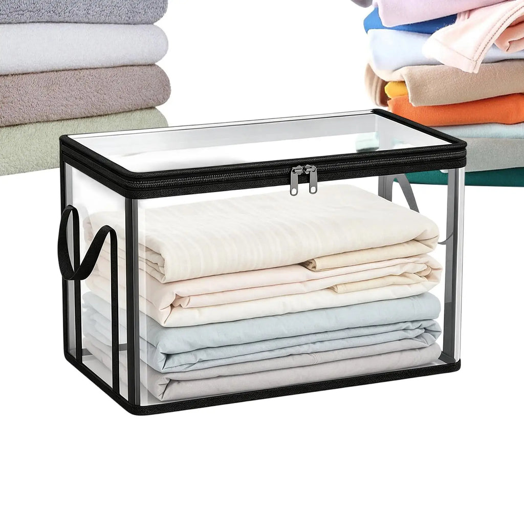 Book Storage Box Clear Stackable Large Capacity Containers