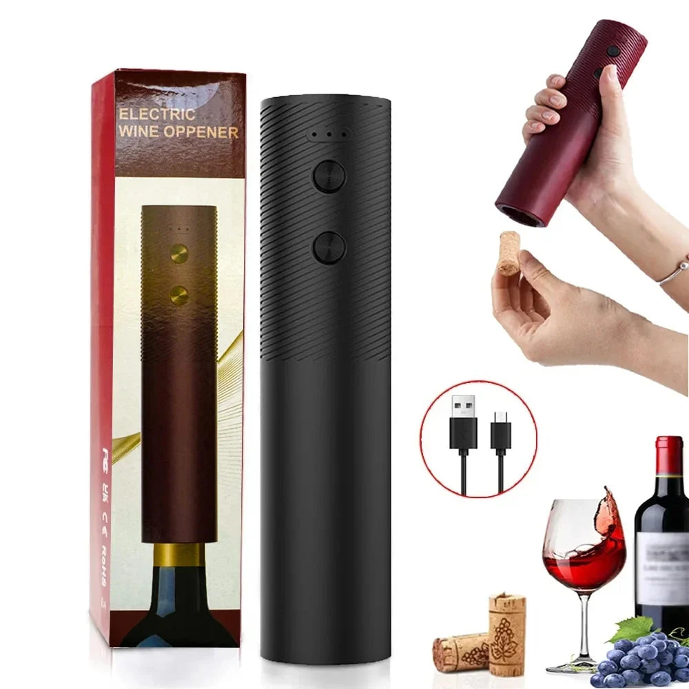Electric Wine Opener – Rechargeable One-Button Corkscrew
