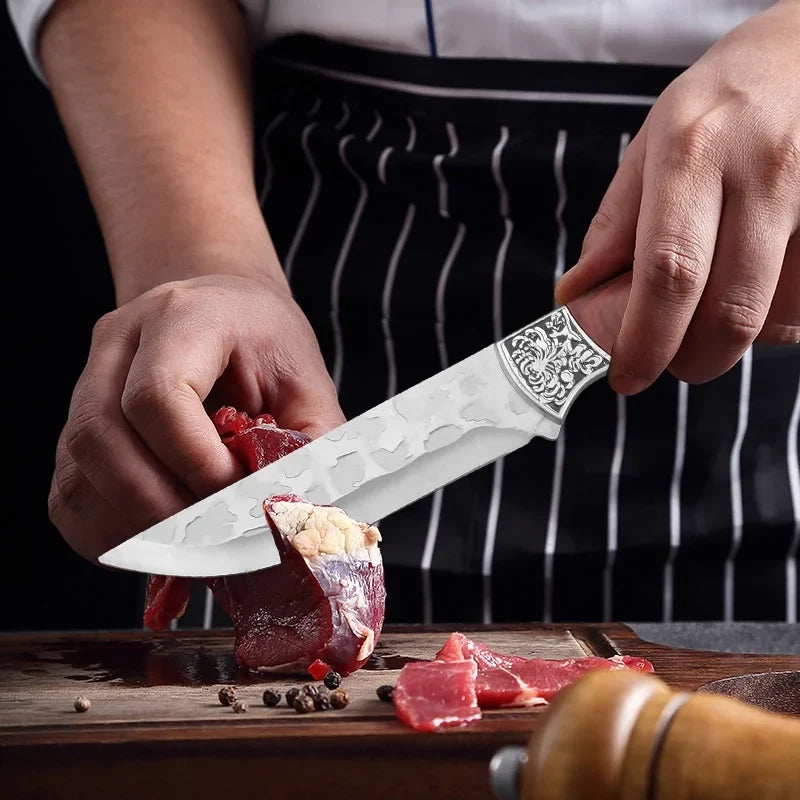 Hand-Forged Stainless Steel Boning Knife Set – Chef's Knife