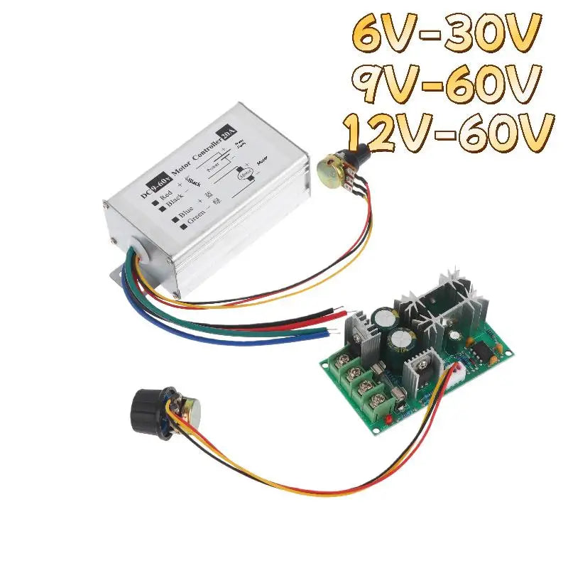 DC 9V-60V 12V 24V 60V 20A Motor Pulse Width Modulator Regulator PWM