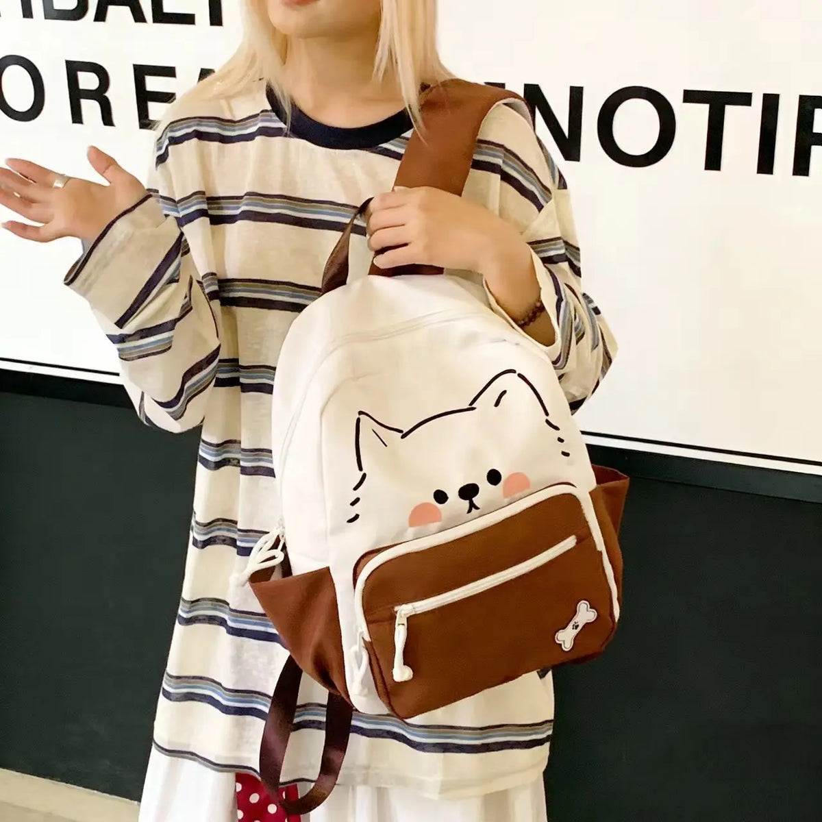 Kawaii Kitty Mini Backpack – Kids & Women's Cute Schoolbag