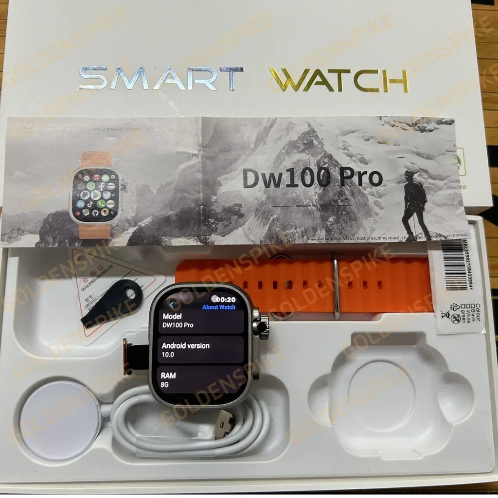DW100 Pro 4G Android Smart Watch | 2.29" AMOLED, GPS, 256GB
