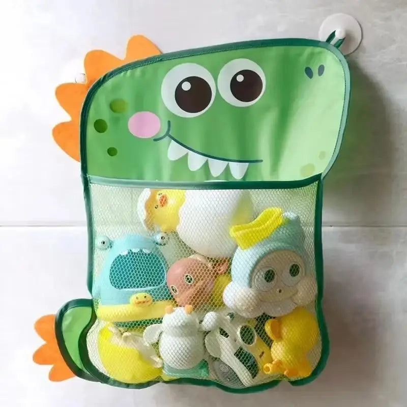 Suction Cup Bath Toy Storage Bag Mesh Hanging Organizer Bathtub