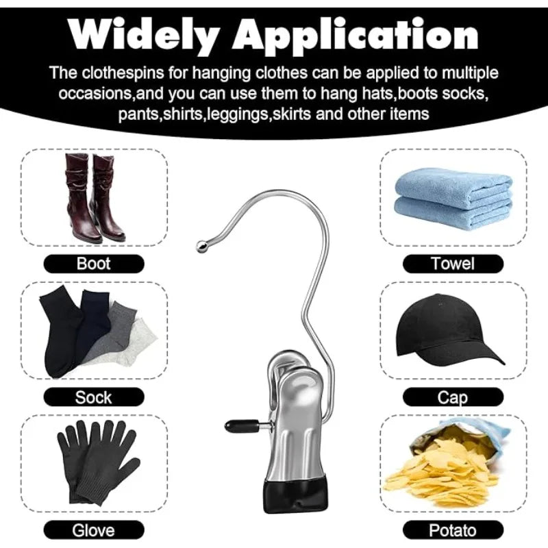 10 Metal Pants Hangers with Clips – Space-Saving Closet Organizer