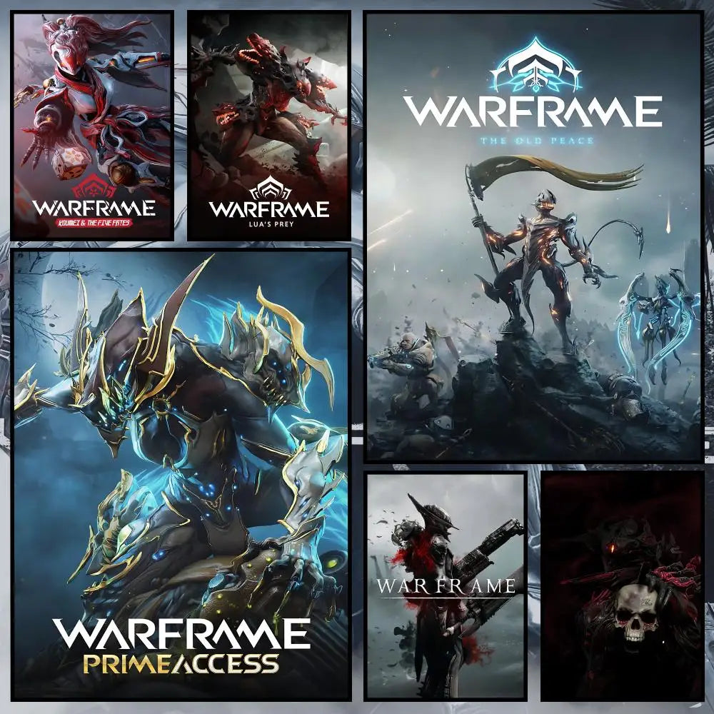 Warframe Game Poster – Self-Adhesive Waterproof Wall Art