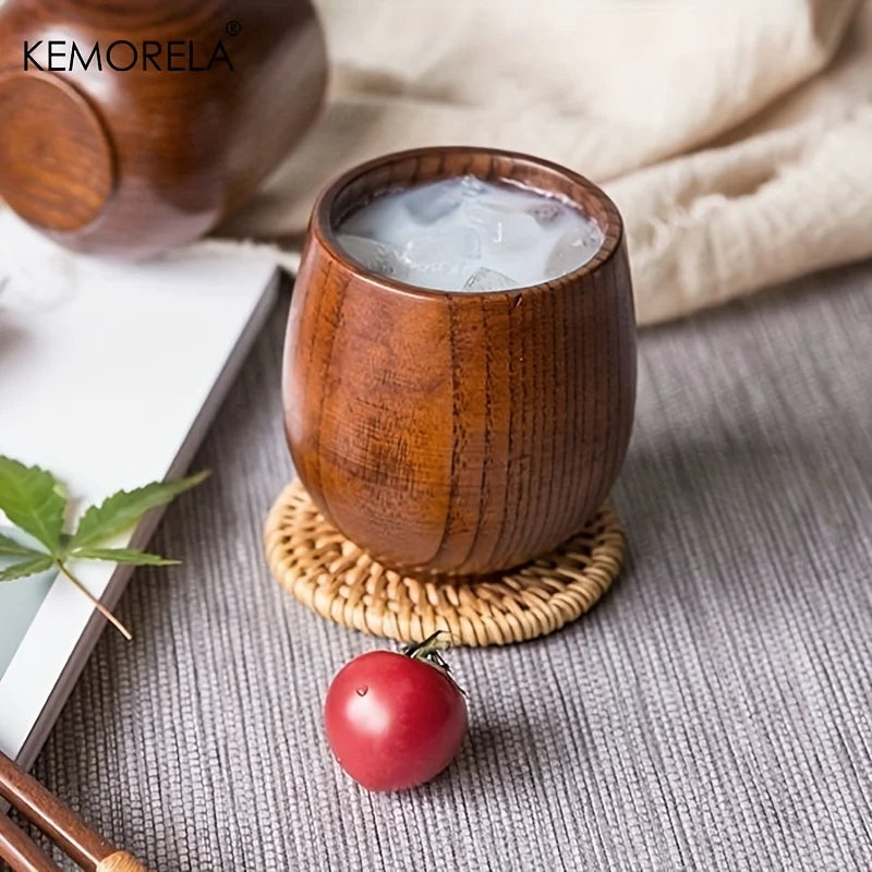 KEMORELA Japanese Wooden Tea Cups Set of 2 – 170ml