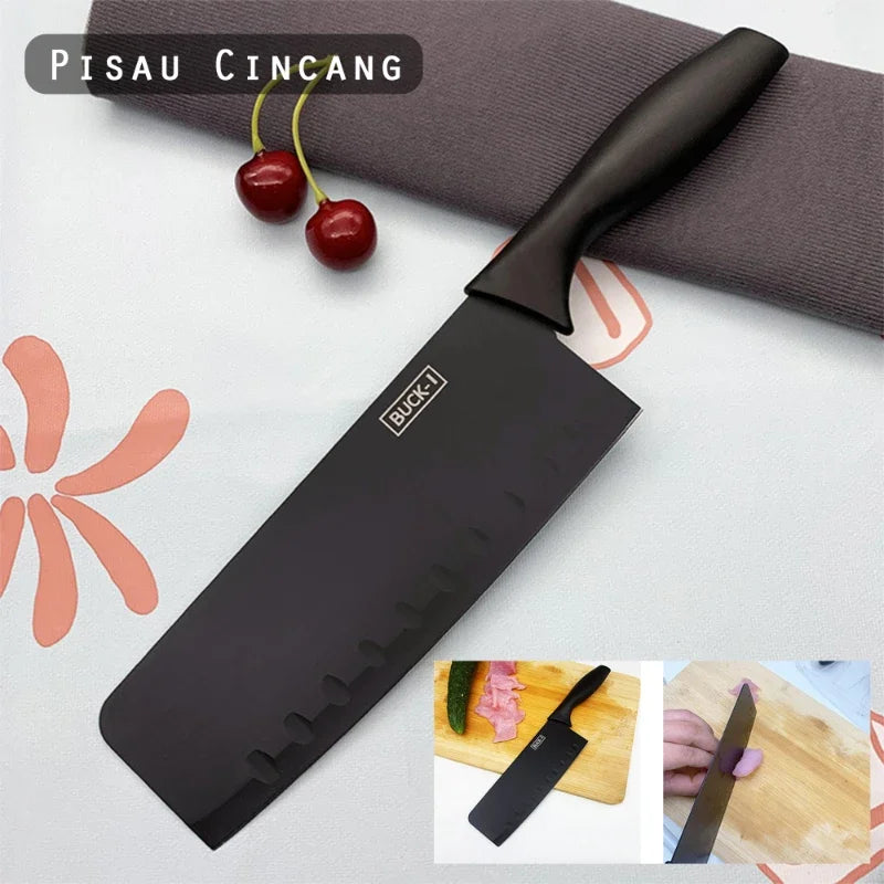 PLYS Black Stainless Steel Chef Knife Set – Kitchen Knives