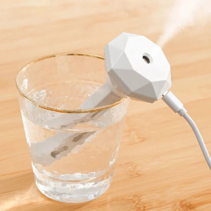 USB Mini Ultrasonic Humidifier – Aroma Diffuser & LED Light