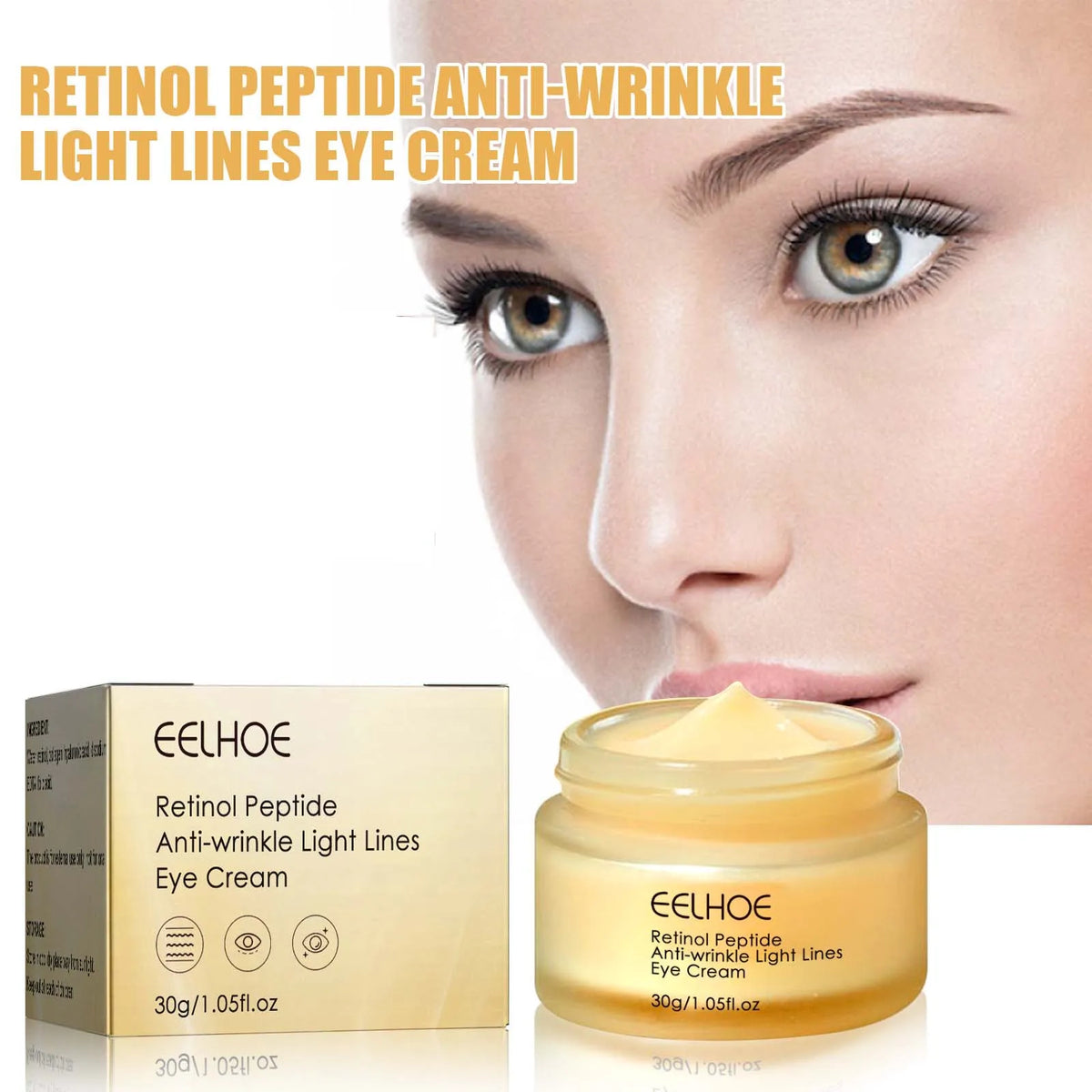Retinol Peptide Eye Cream – Dark Circles & Puffiness Relief