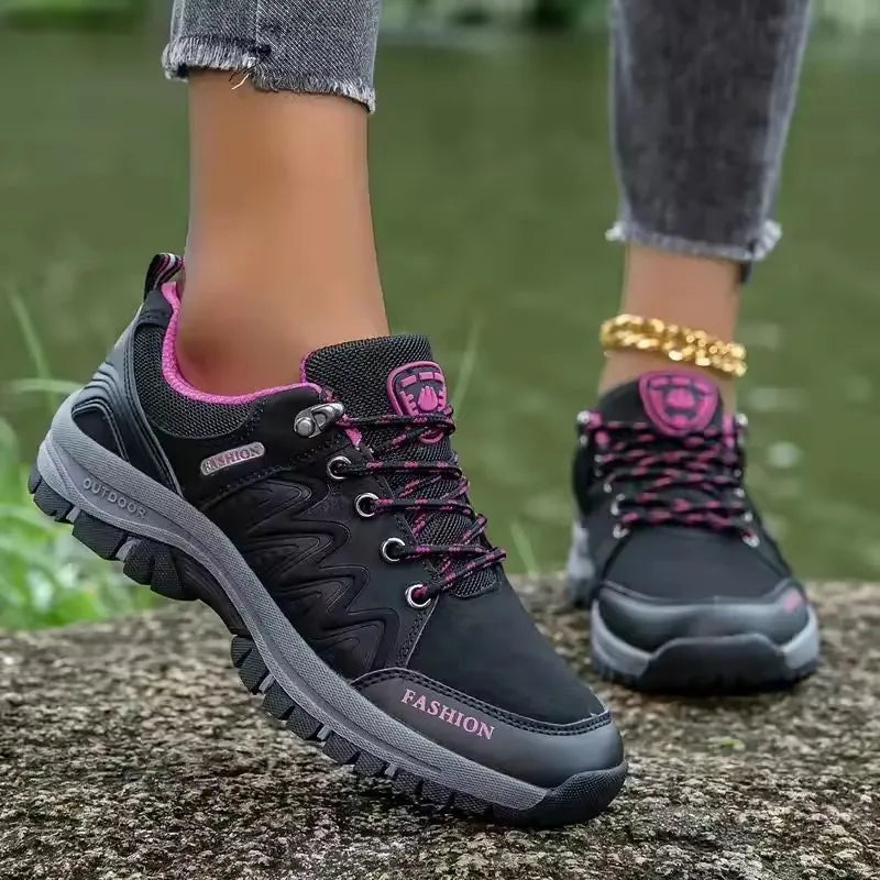 Women's Breathable Mesh Hiking Sneakers – Anti-Slip Outdoor Shoes