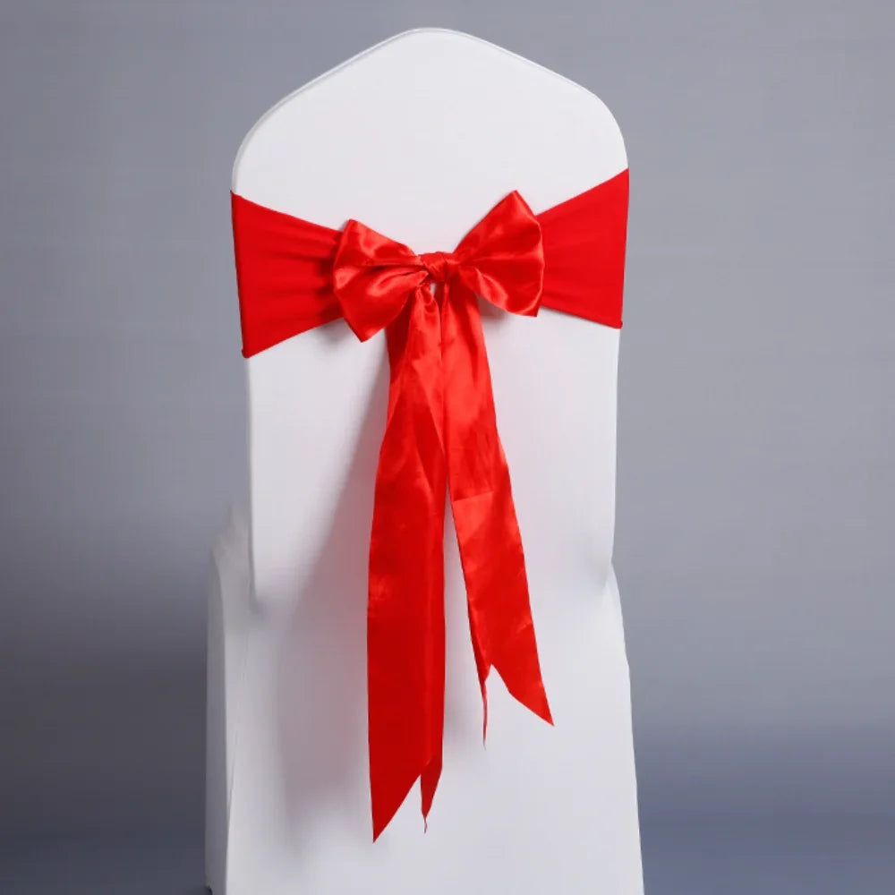 Wedding Decoration Spandex Chair Sashes Ready Made Bow Tie No Need