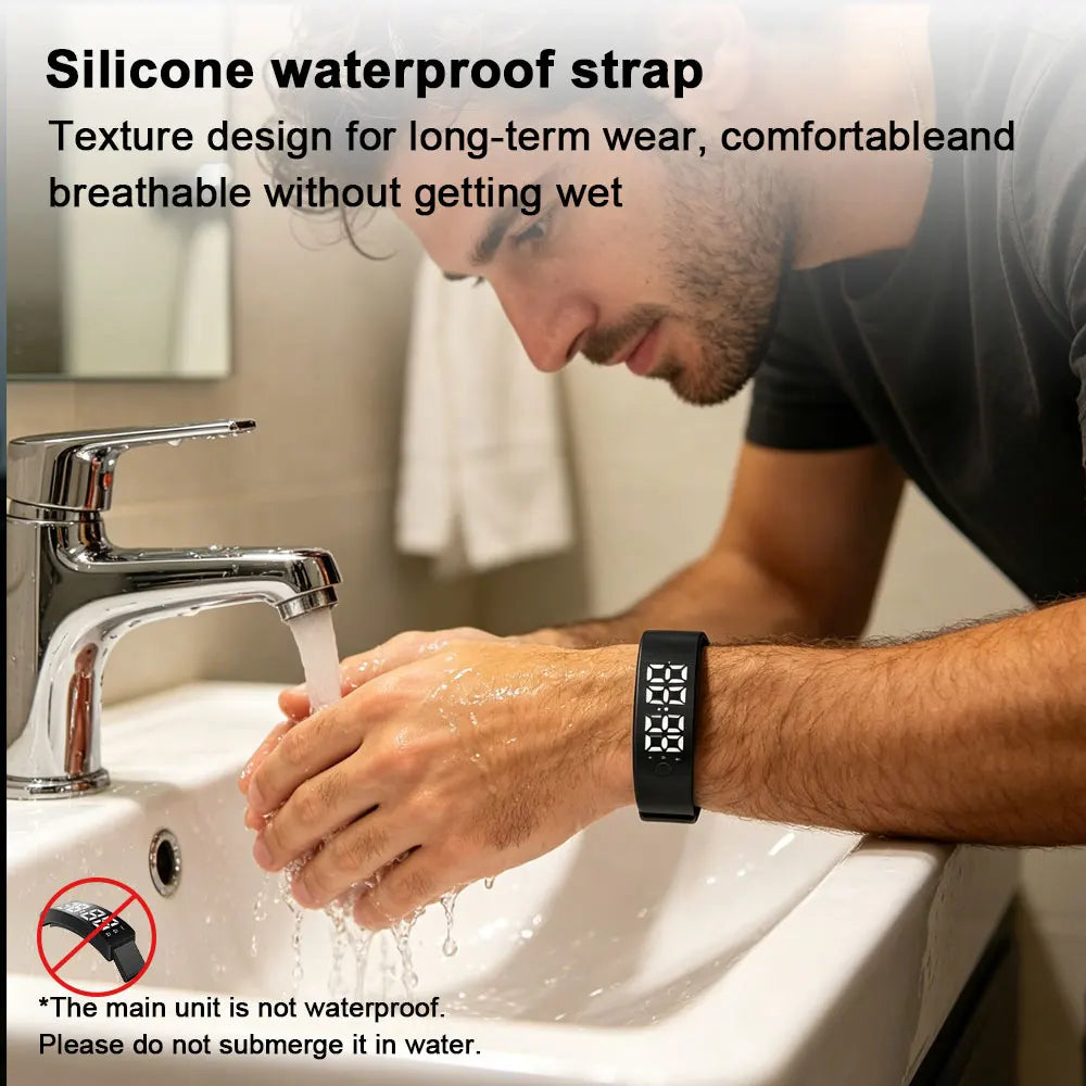 LED Digital Smart Wristbands Waterproof Clock Smartband Running