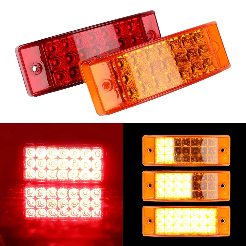 21 LED Flowing Tail Light Brake Indicator Lamp 12V 24V Truck