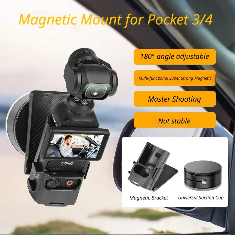 Magnetic Mount Bracket for DJI Osmo Pocket 3 & Pocket 4