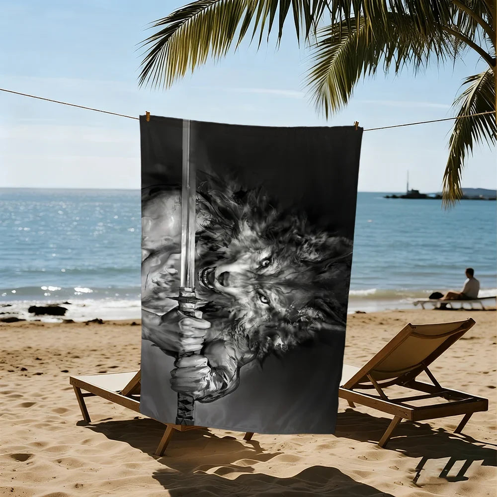 Wolfman Quick-Dry Beach Towel | Soft, Lightweight & Absorbent
