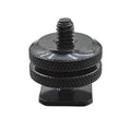 Dual Nut 1/4" Hot Cold Shoe Mount Adapter for DSLR & GoPro