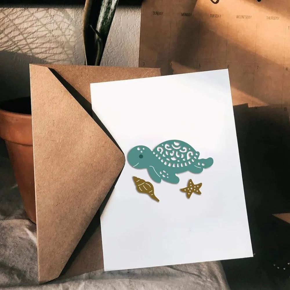 Turtle Metal Cutting Dies – Animal Die Cuts for Cards & Crafts