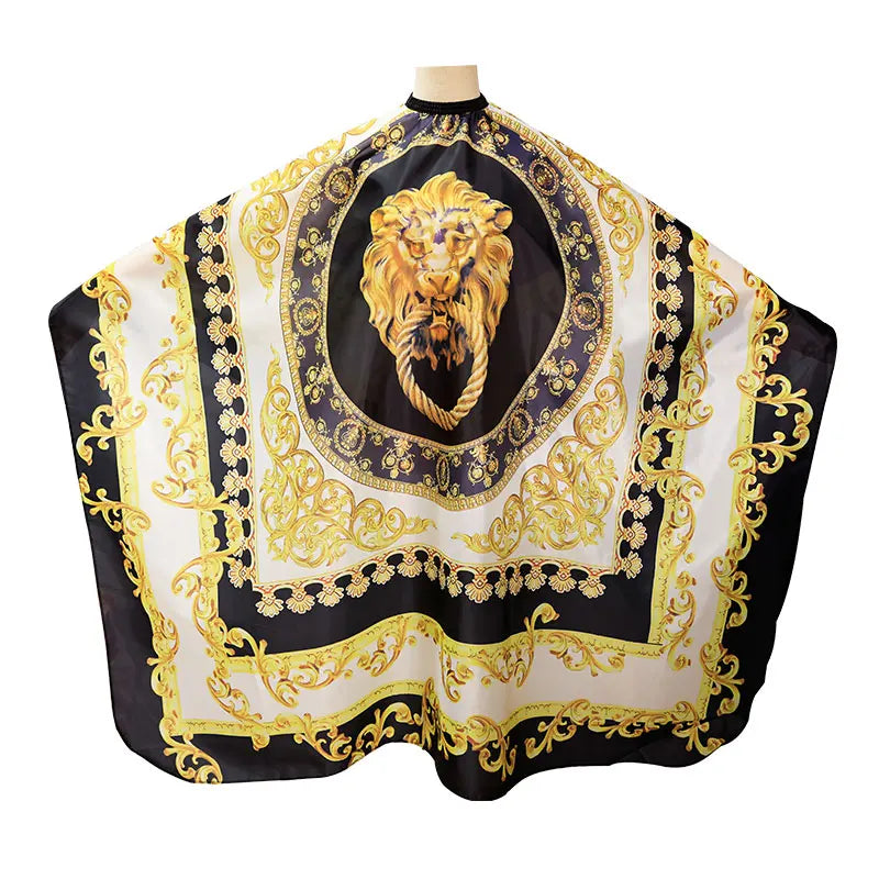 Lion Pattern Waterproof Barber Cape & Hairdressing Apron Gown