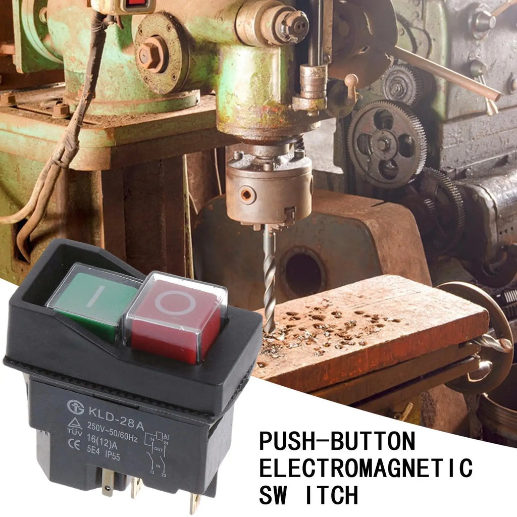 Magnetic Starter Button 4-Pin AC250V 16A | Milling & Grinder