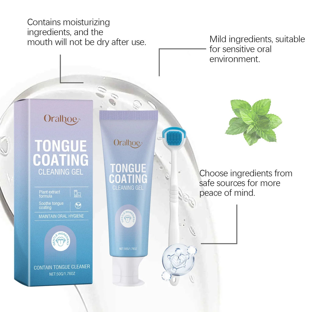 Tongue Cleaning Gel Set | Eliminate Bad Breath & Oral Bacteria
