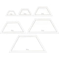 6-Pc Acrylic Quilting Half Template Rulers Set – 1 to 6 Inch