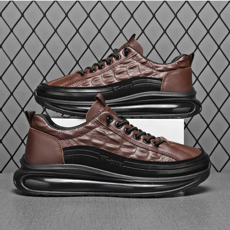 Men's Winter High-Top Ankle Boots – Lace-Up Casual Shoes