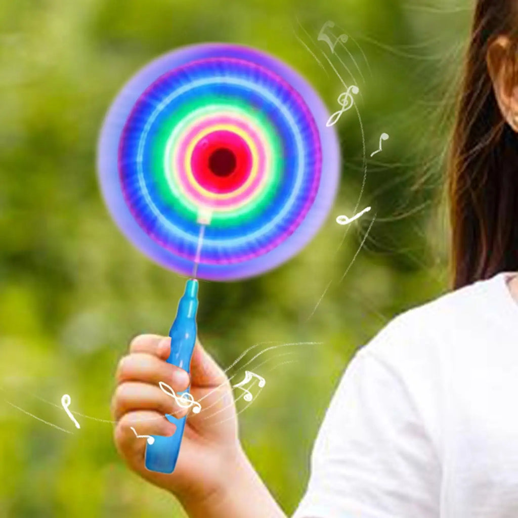 LED Spinner Wand Toy for Kids – Flashing Pinwheel with Music